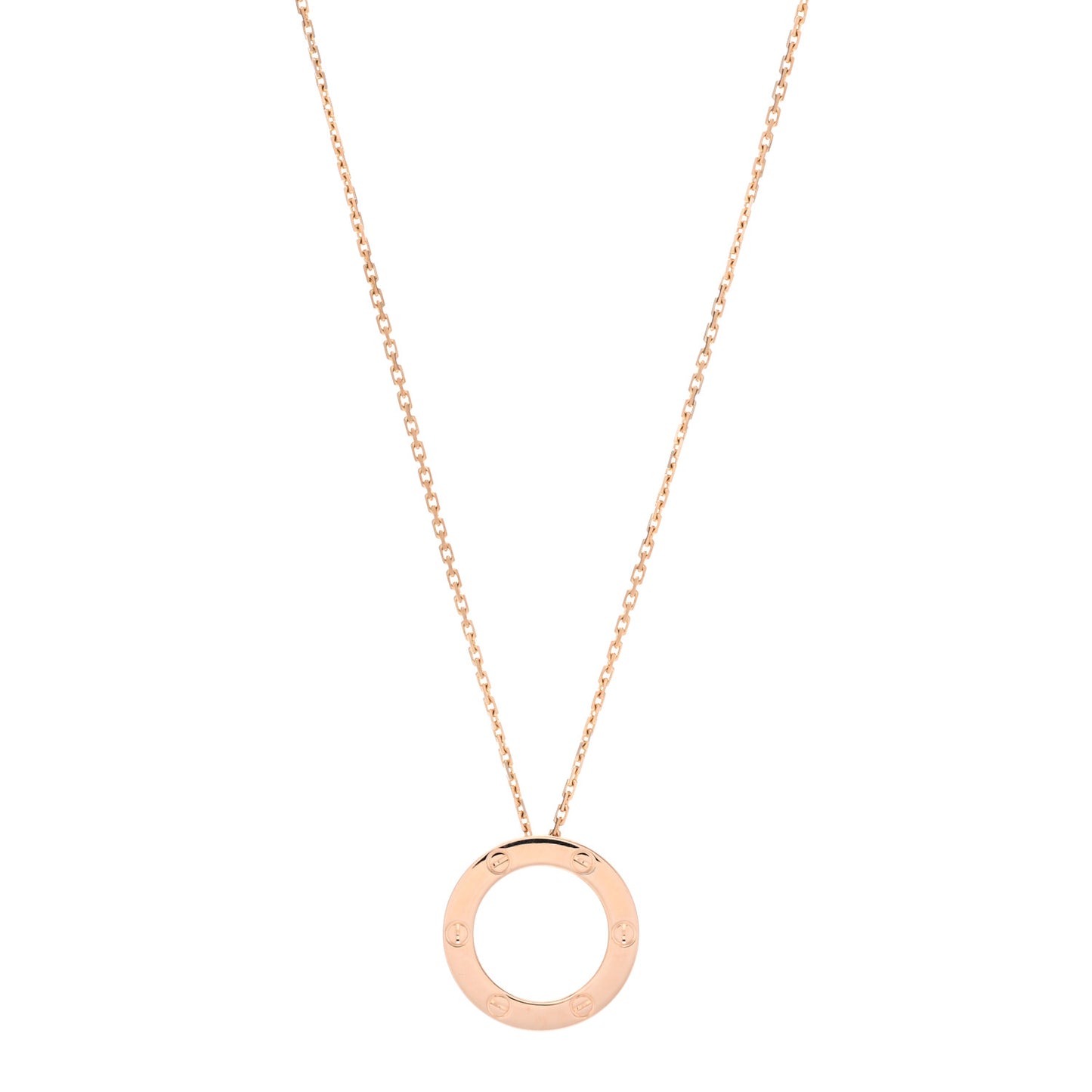 18K Pink Gold LOVE Pendant Necklace