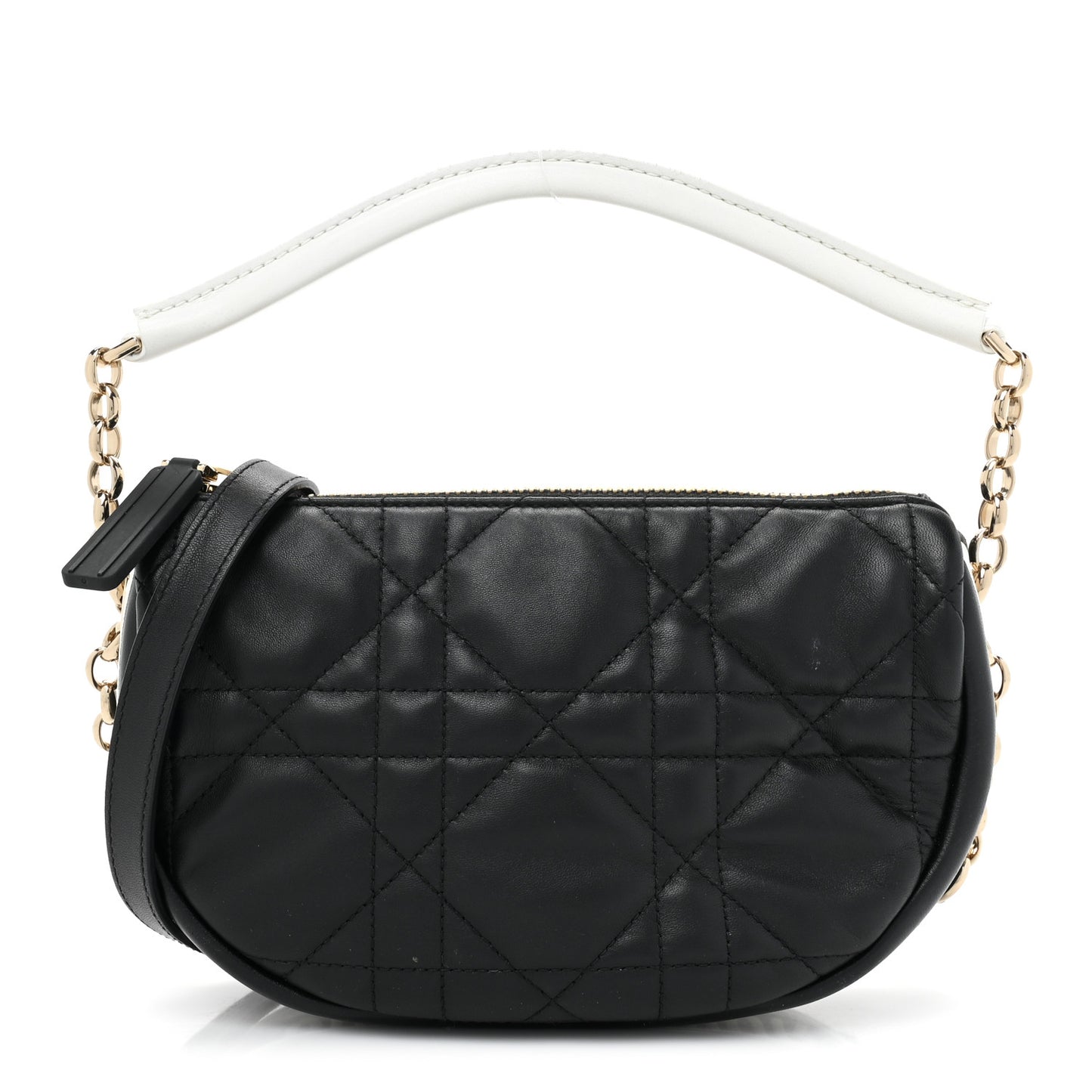 Lambskin Cannage Small Dior Vibe Hobo Bag Black