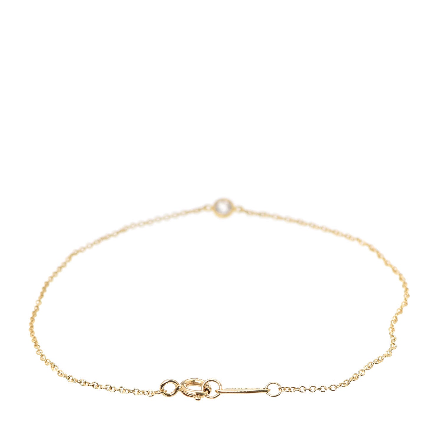 Tiffany 18K Yellow Gold Diamond .08ct Elsa Peretti Diamonds by the Yard Bracelet 3 of 6