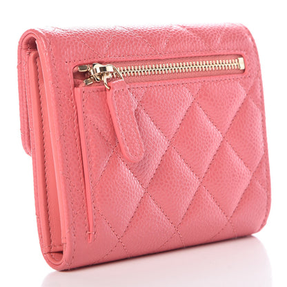 Chanel Caviar Quilted Compact Flap Wallet Pink 3 of 9