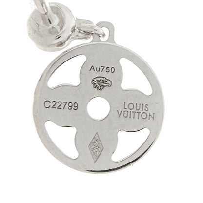 Louis Vuitton 18K White Gold Diamond Monogram Idylle Blossom Drop Earings 4 of 4