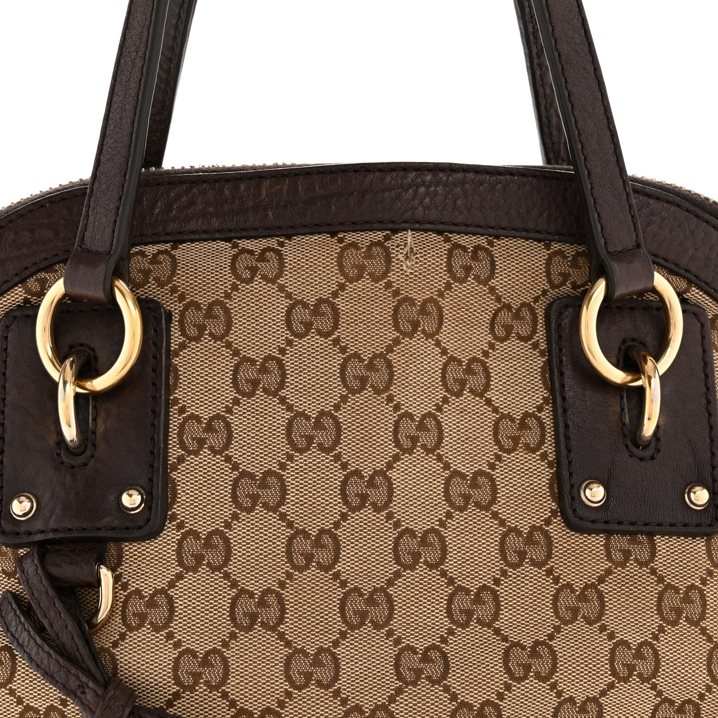 Monogram Medium Top Handle Bag Brown
