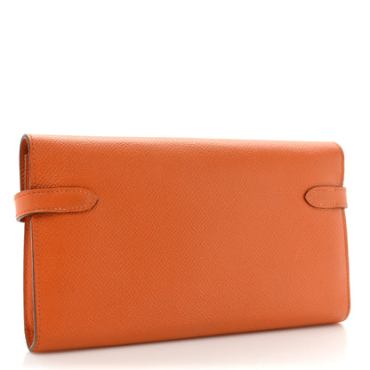 Hermes Epsom Kelly Longue Wallet Orange 3 of 14