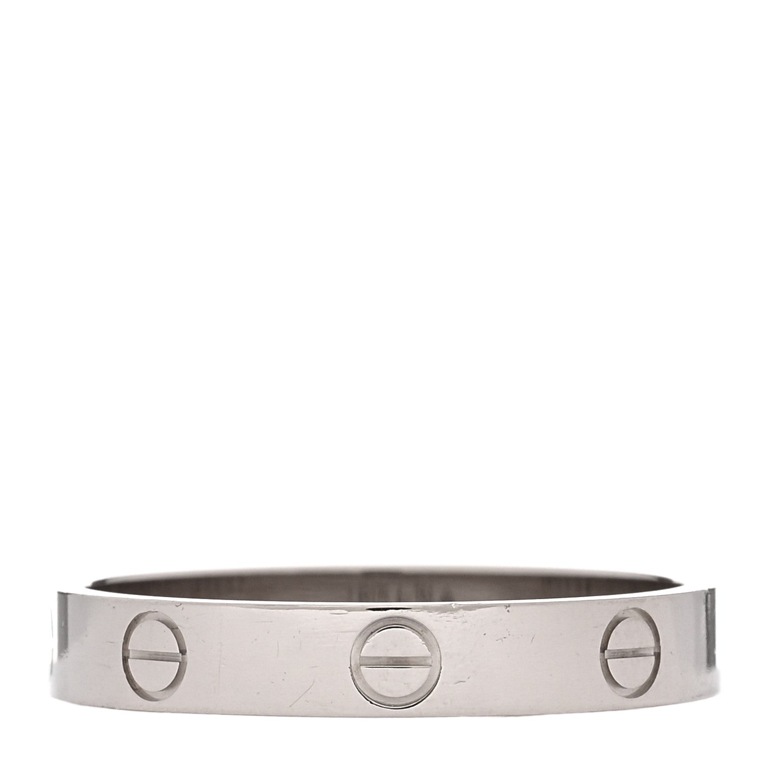 Cartier 18K White Gold 3.5mm LOVE Wedding Band Ring 61 9.5 3 of 5