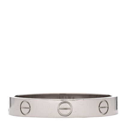 Cartier 18K White Gold 3.5mm LOVE Wedding Band Ring 61 9.5 3 of 5