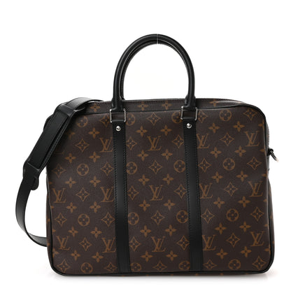 Louis Vuitton Monogram Macassar Porte-Documents Voyage PM 1 of 11