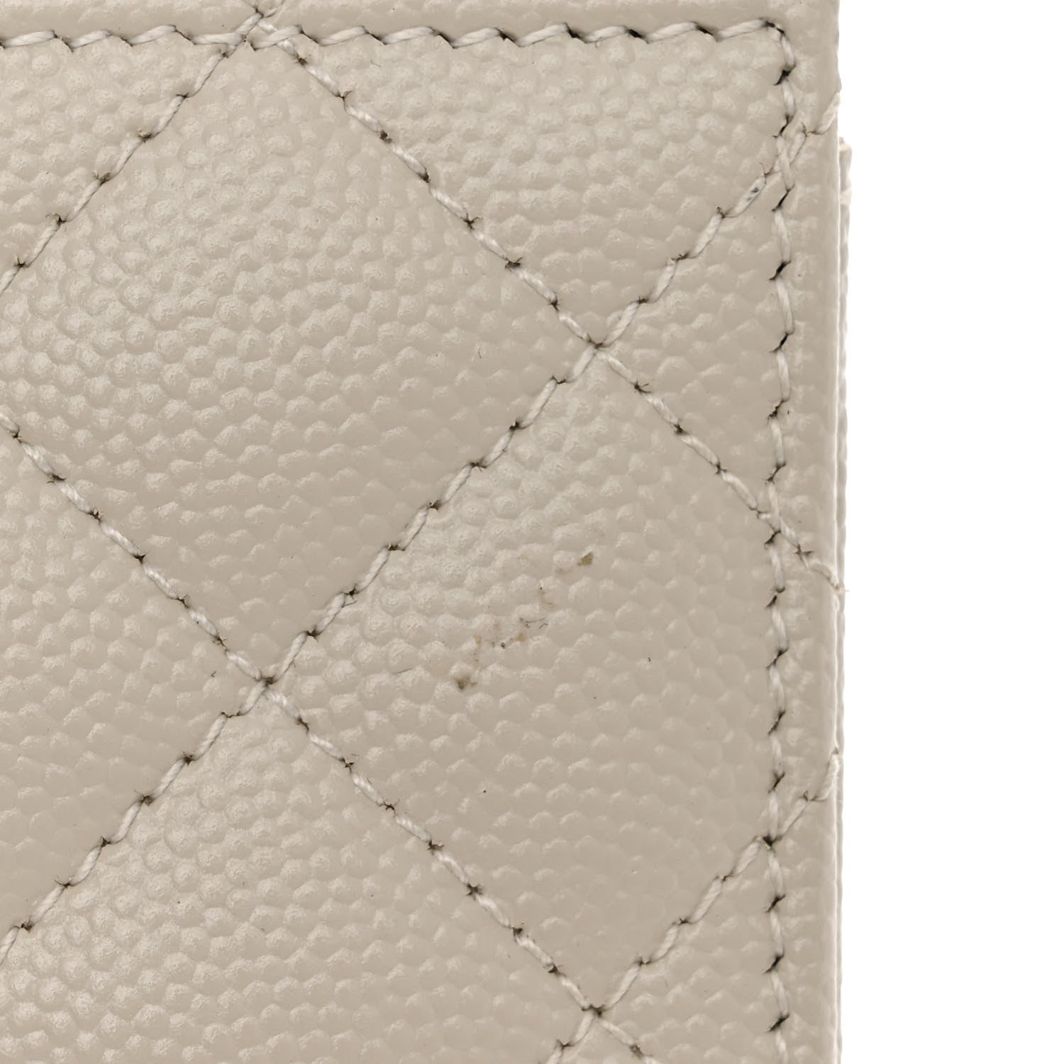 Saint Laurent Grain De Poudre Mixed Matelasse Triquilt Monogram Chain Wallet Crema Soft 9 of 10