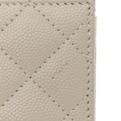 Saint Laurent Grain De Poudre Mixed Matelasse Triquilt Monogram Chain Wallet Crema Soft 9 of 10
