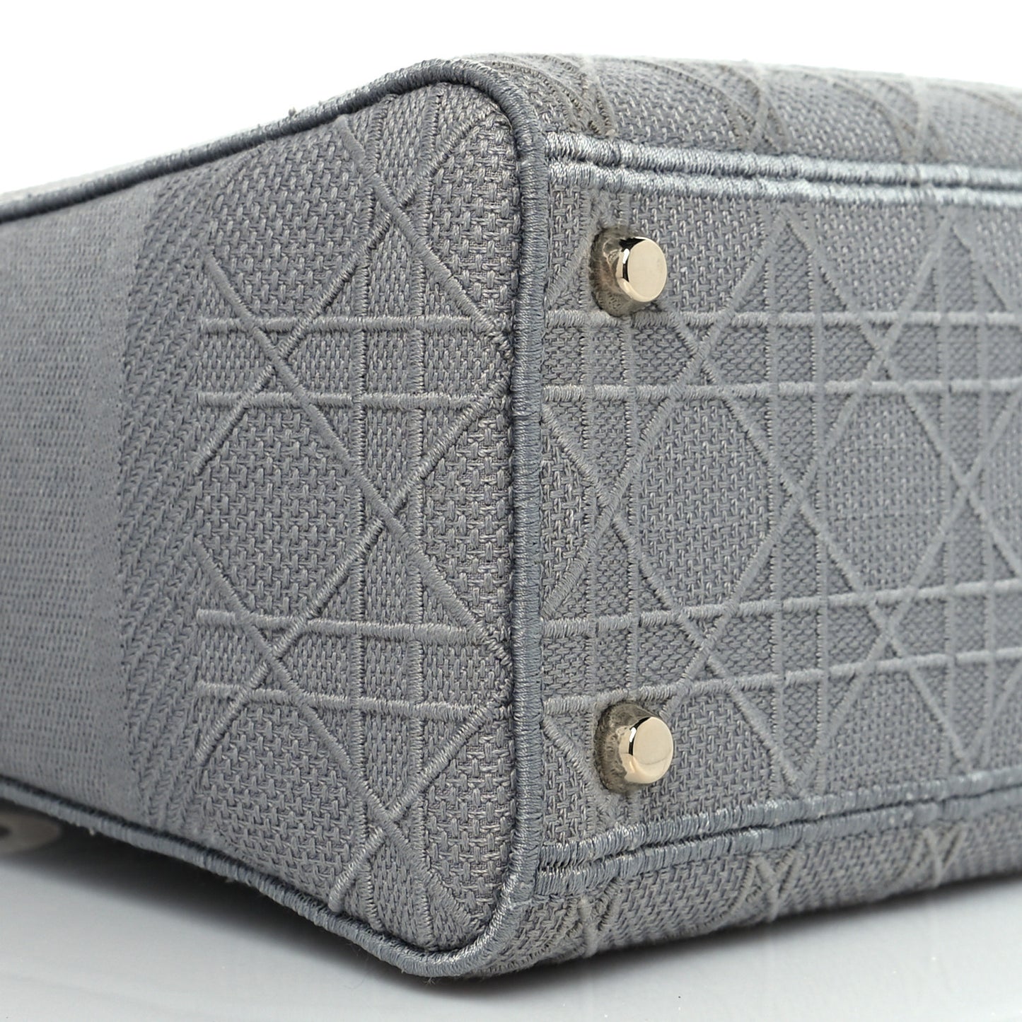 Canvas Embroidered Cannage Medium Lady D-Lite Gray