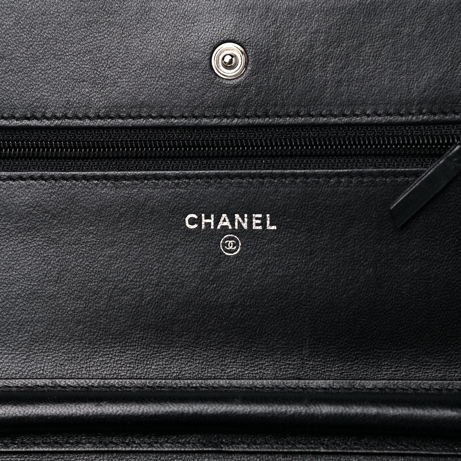 Chanel Lambskin Quilted Wallet On Chain WOC Black 6 of 18