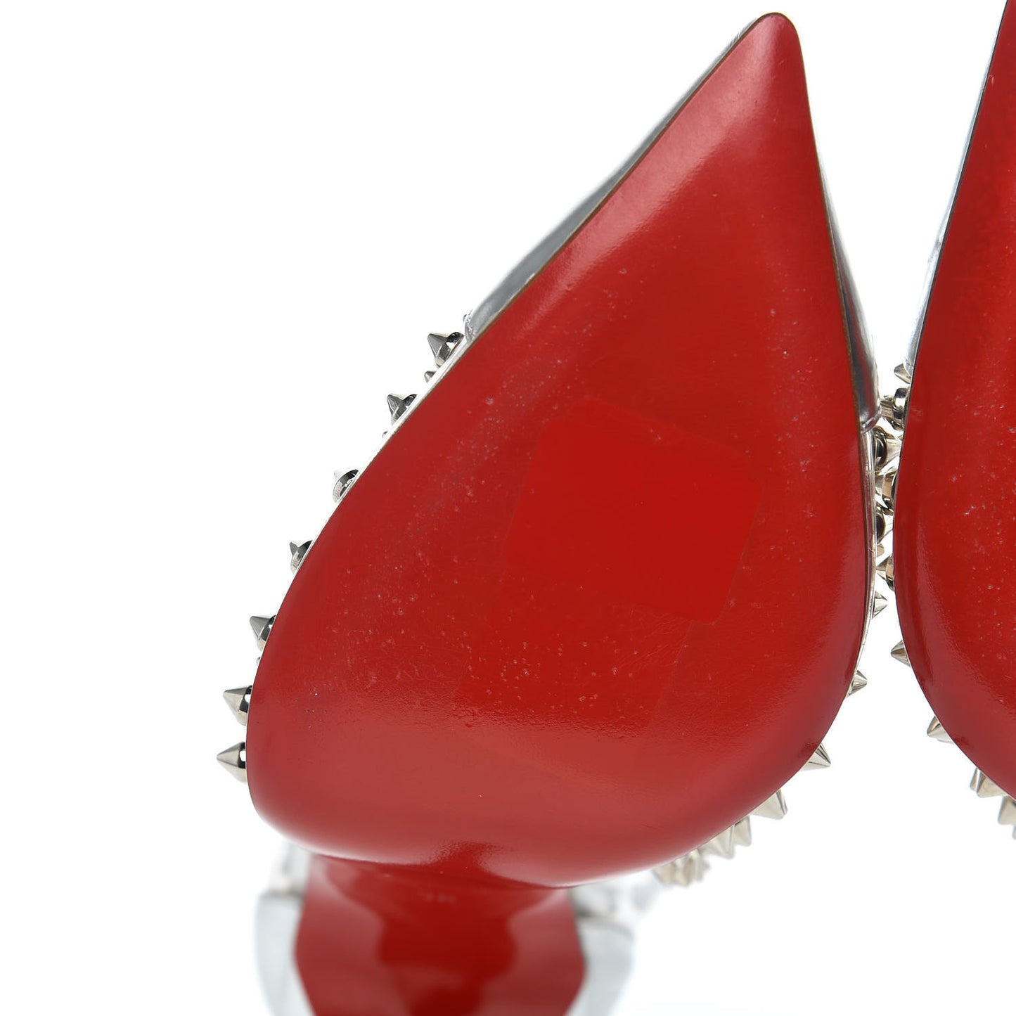PVC Metallic Gloss Spike Me 100 Pumps 38 Silver