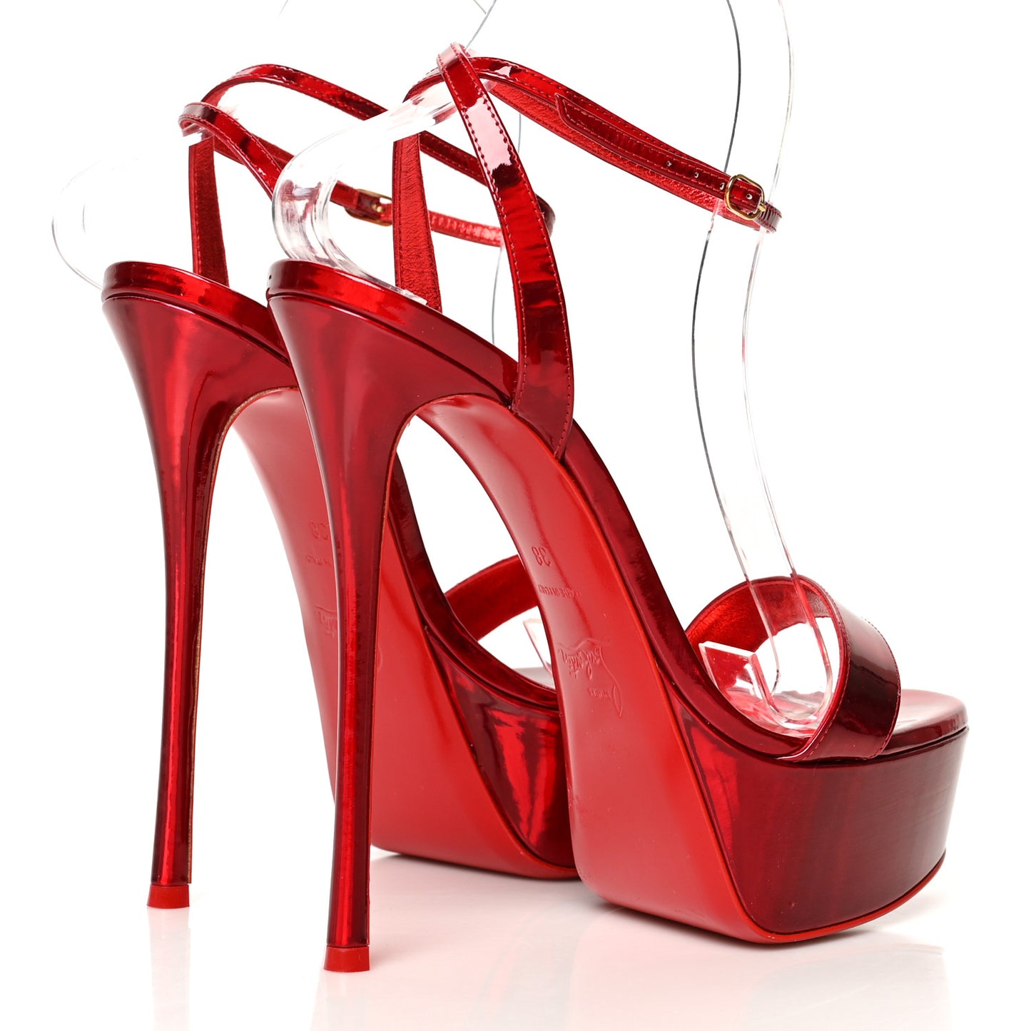 Patent Psychic Loubi Queen Alta 150 Platform Sandals 38 Loubi
