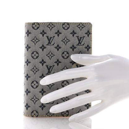 Louis Vuitton Mini Lin Small Ring Agenda Cover Blue 2 of 9