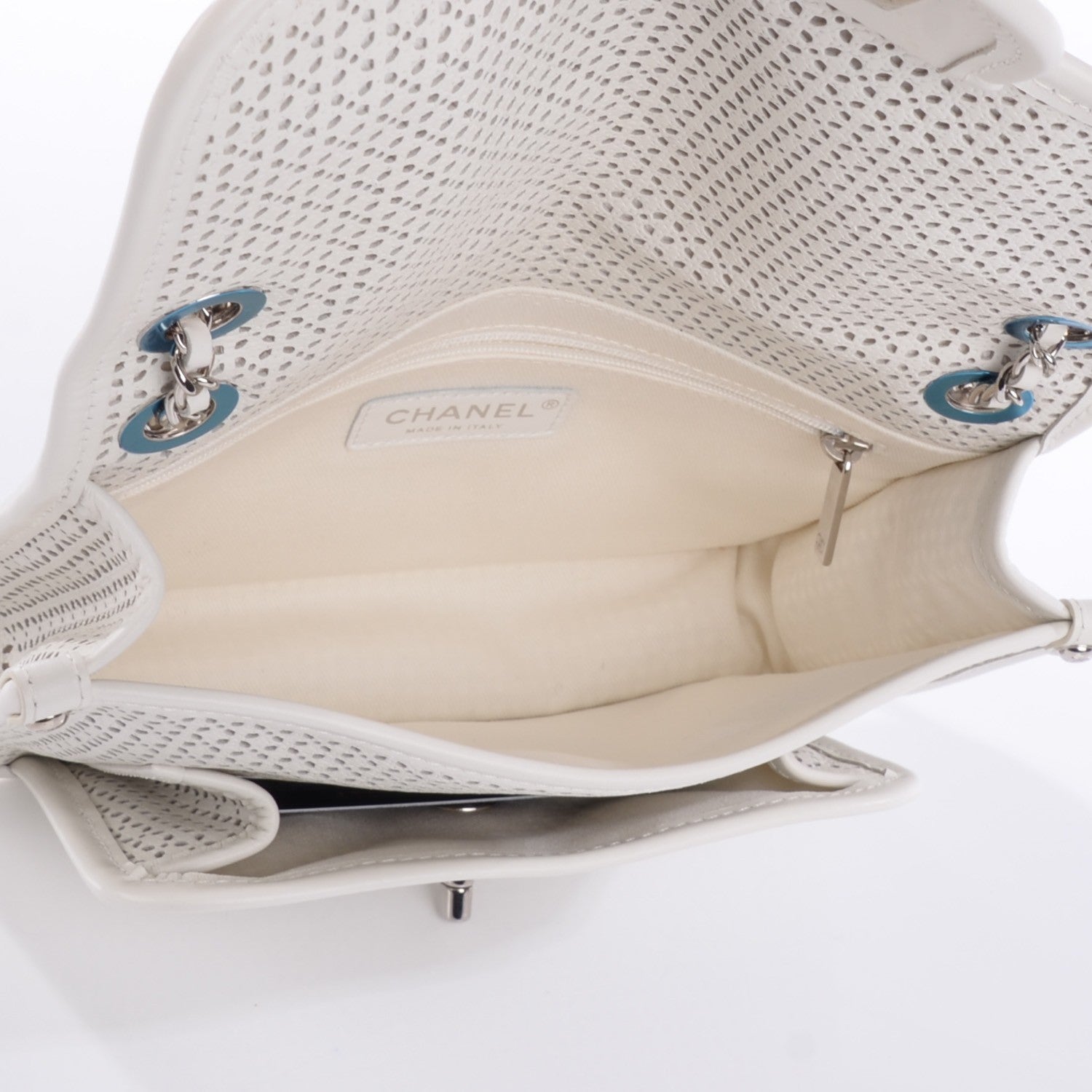 Chanel Perforated Calfskin Small Up In The Air Flap Ivory 5 of 8