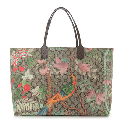Gucci GG Supreme Monogram Tian Large Shopping Tote Beige Multicolor New Acero 1 of 11