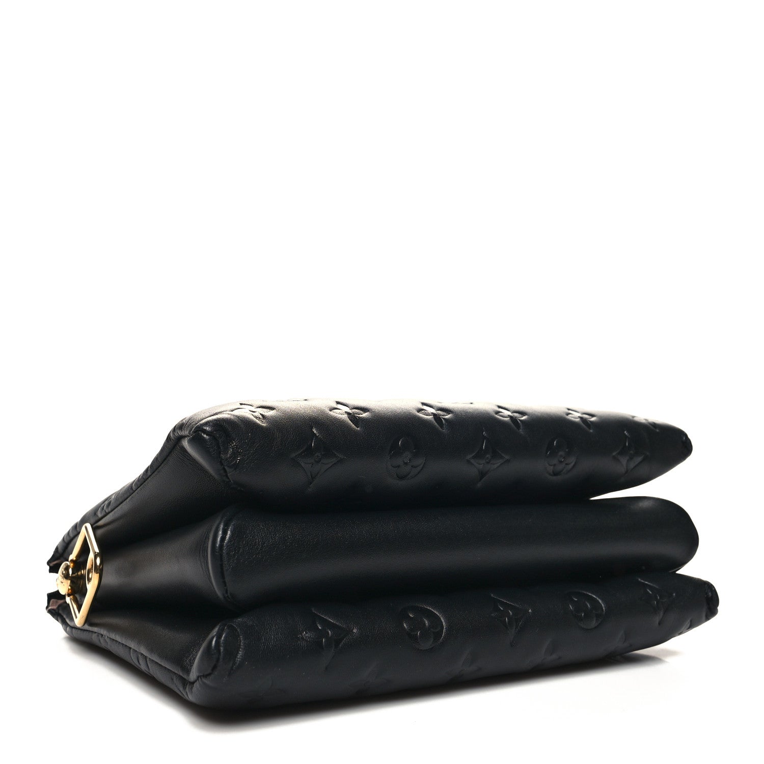 Louis Vuitton Lambskin Embossed Monogram Coussin PM Black 4 of 11