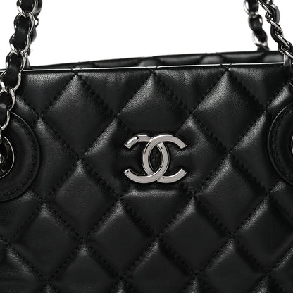 Chanel Lambskin Quilted Small Coco Loop Tote Black 8 of 11