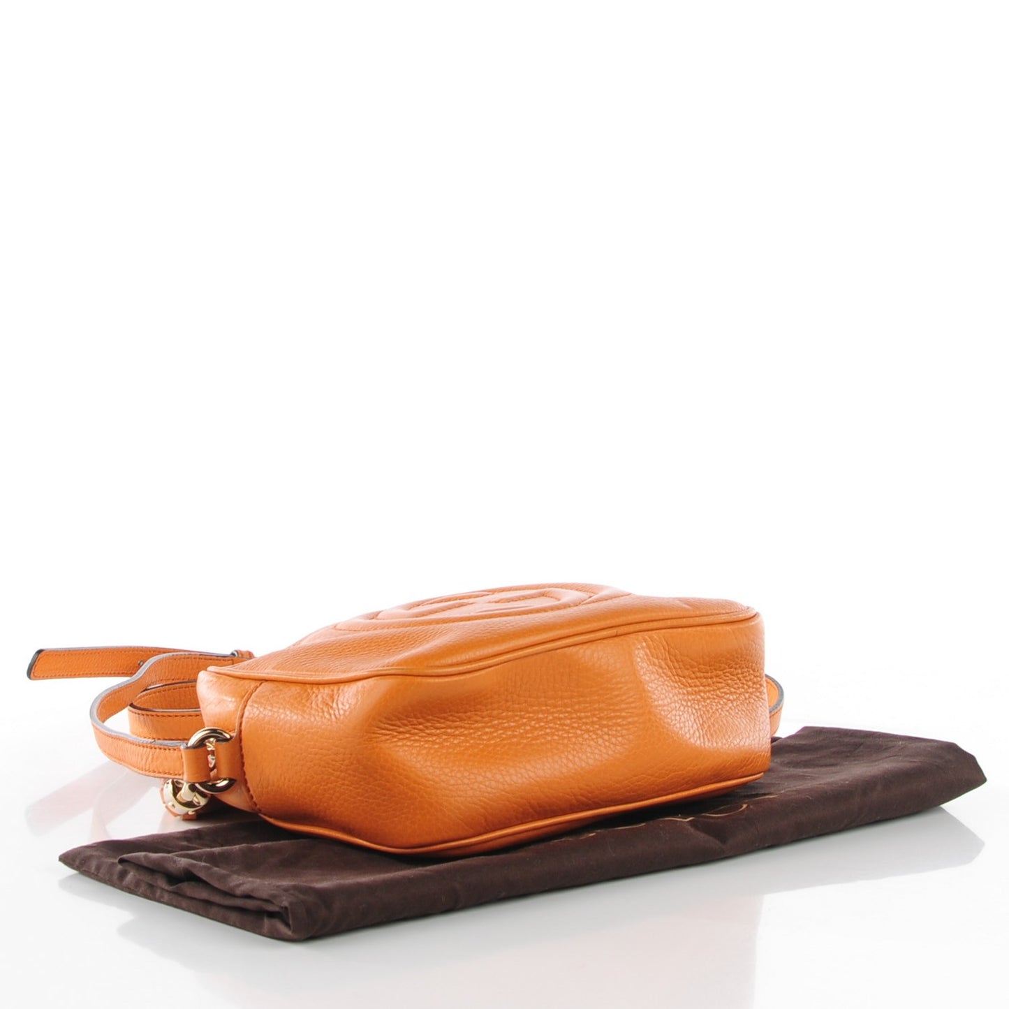Pebbled Calfskin Small Soho Disco Bag Curcuma