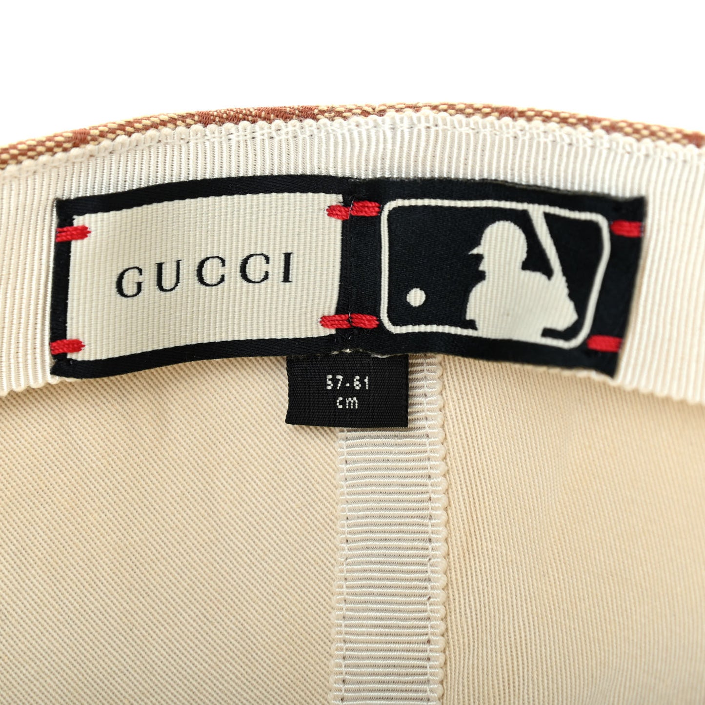 X MLB Monogram SF Giants Baseball Hat 57-61 Beige Ruggine