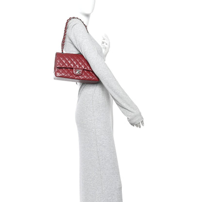 Chanel Caviar Quilted Medium Double Flap Burgundy 3 of 10