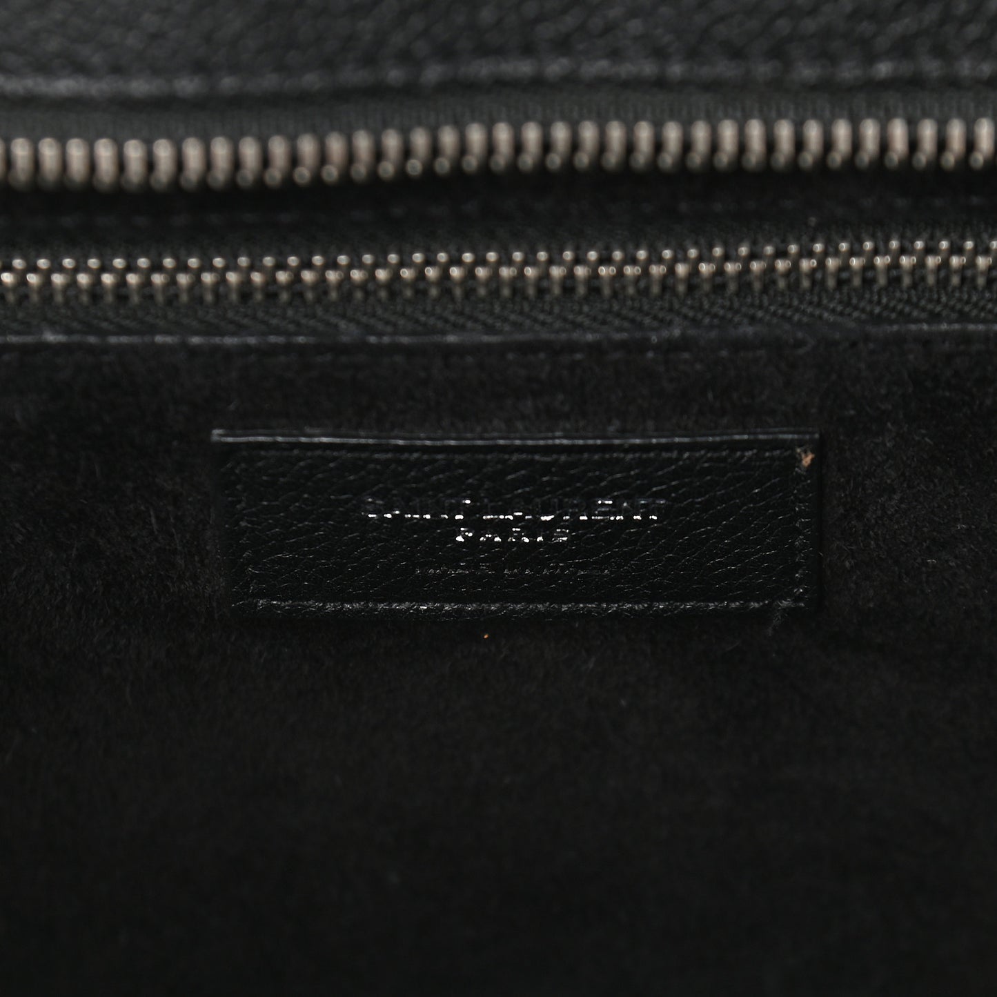 Grained Calfskin Medium Cabas Rive Gauche Black