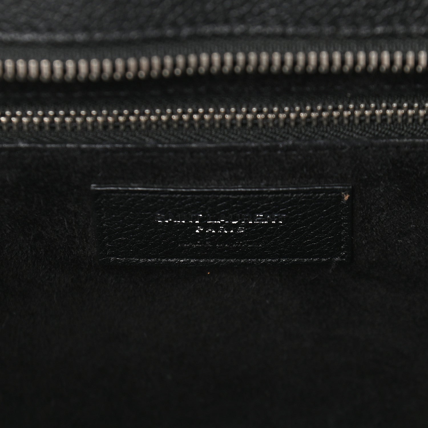 Saint Laurent Grained Calfskin Medium Cabas Rive Gauche Black 6 of 15
