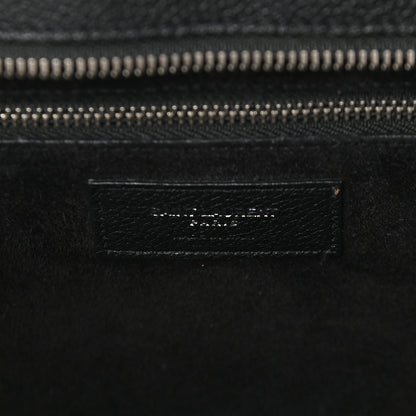 Saint Laurent Grained Calfskin Medium Cabas Rive Gauche Black 6 of 15