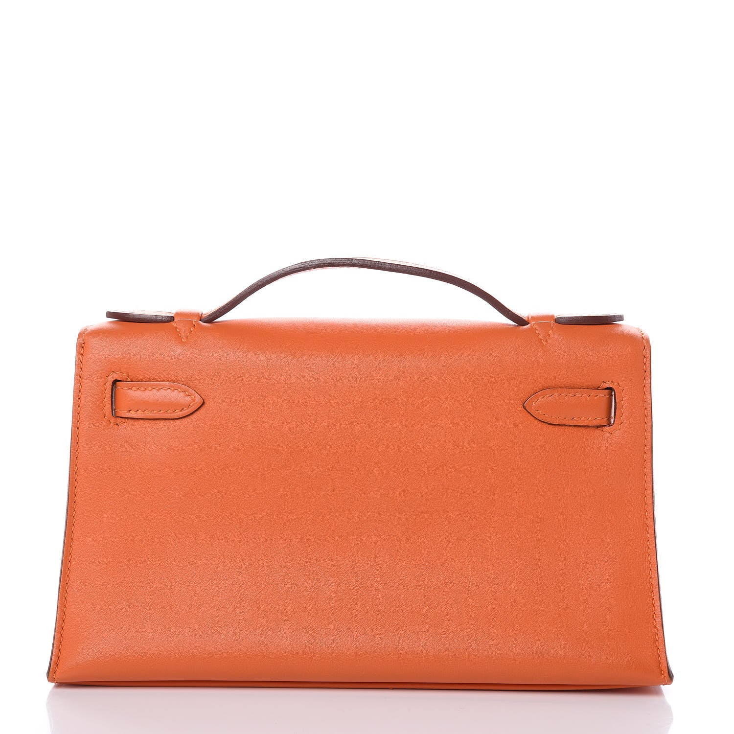 Hermes Swift Kelly Pochette Clutch Orange 4 of 23