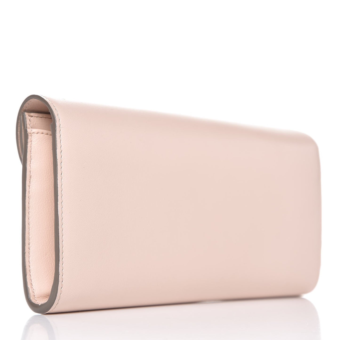 Calfskin Georgia Flap Wallet Cement Pink
