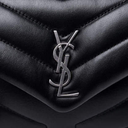 Saint Laurent Calfskin Y Quilted Monogram Toy Loulou Crossbody Bag Black 14 of 16