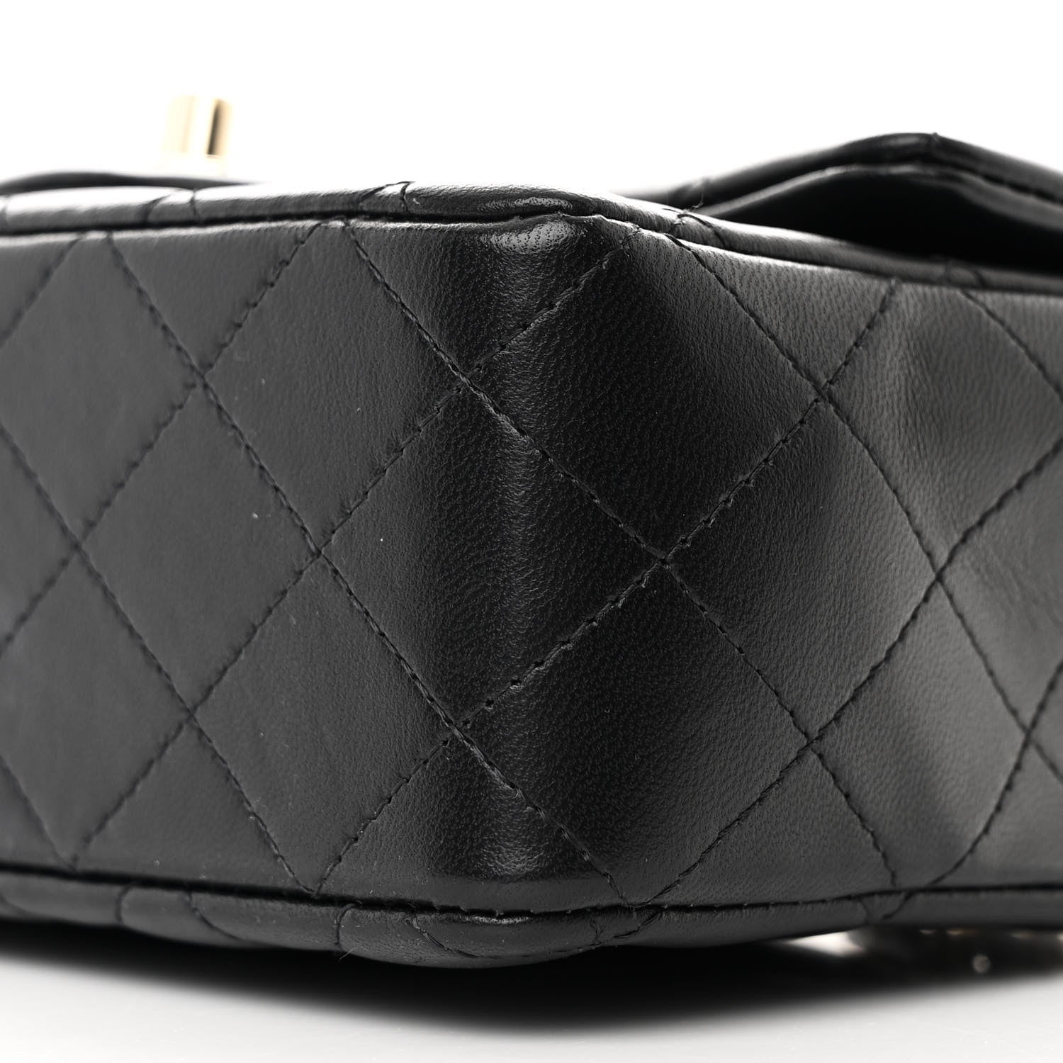 Chanel Lambskin Quilted Mini Top Handle Rectangular Flap Black 10 of 12