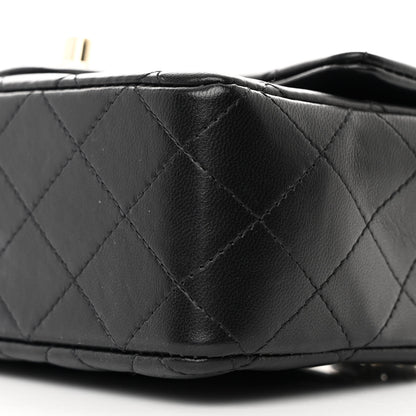 Chanel Lambskin Quilted Mini Top Handle Rectangular Flap Black 10 of 12