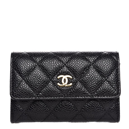 Chanel Caviar Quilted Flap Card Holder Black 1 of 9