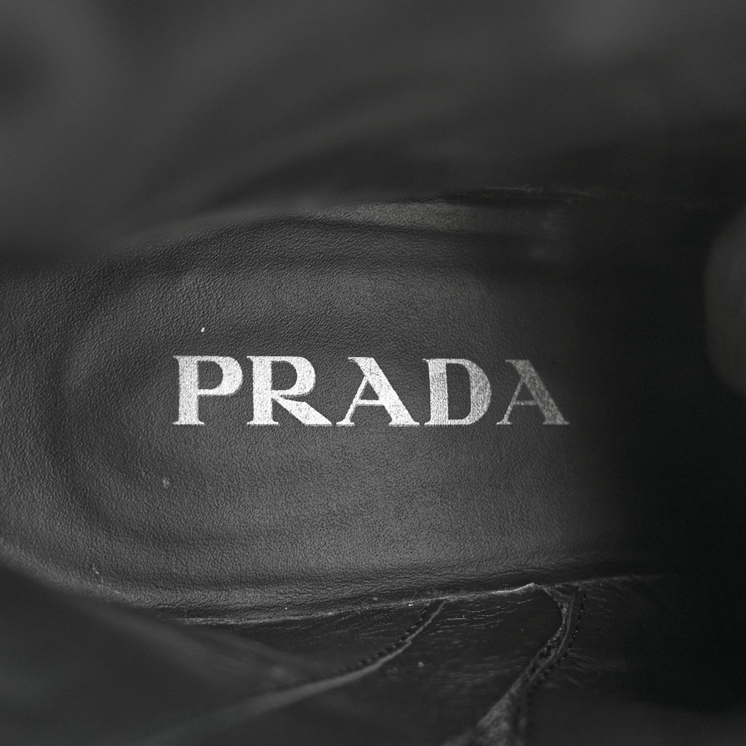 Prada Spazzolato Re-Nylon Metal Triangle Logo Lace Up 55mm Ankle Boots 38.5 Black 6 of 11