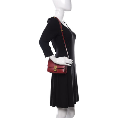 Celine Box Calfskin Small Classic Box Flap Bag Red 2 of 11
