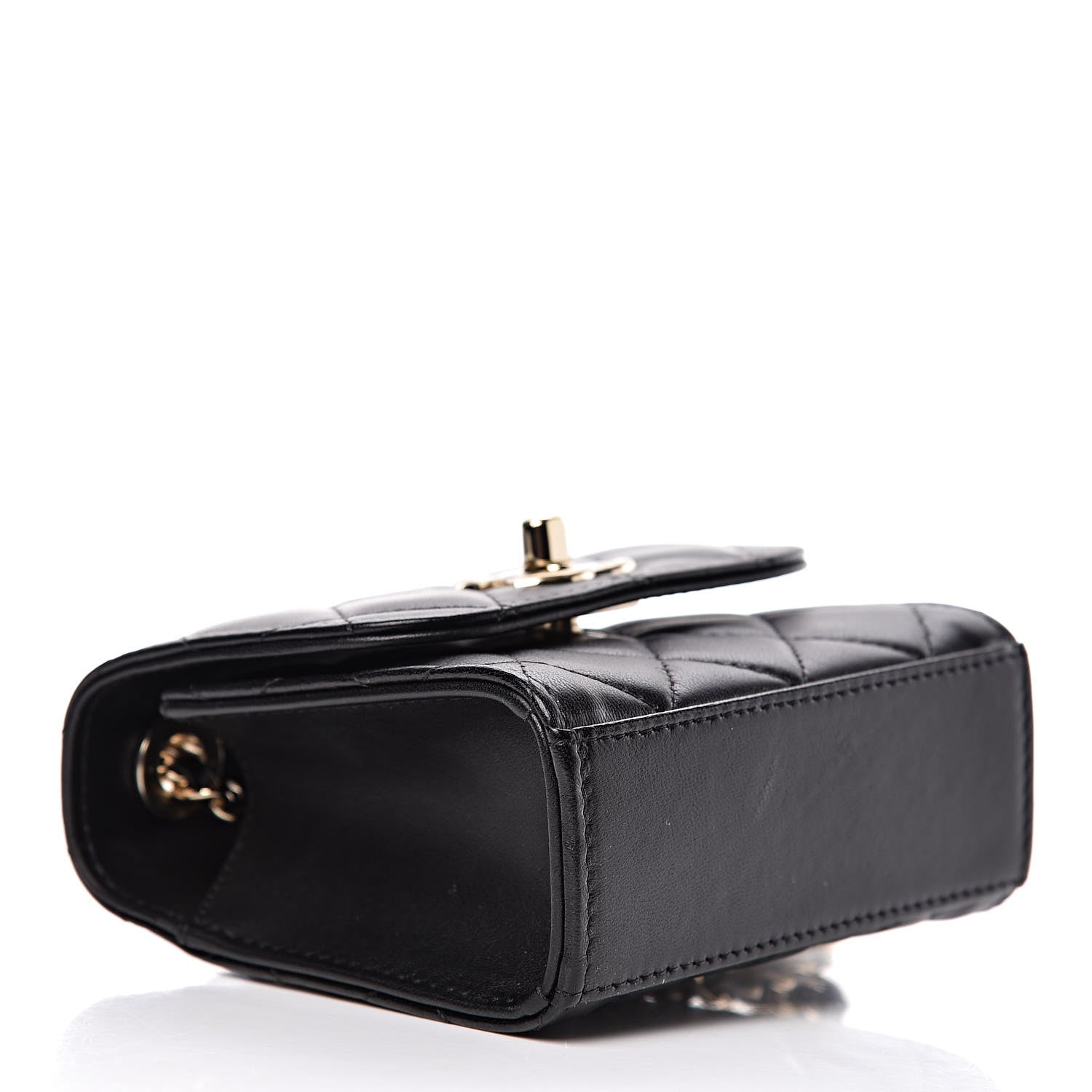 Chanel Lambskin Quilted Mini Trendy CC Chain Wallet Black 4 of 12