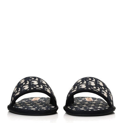 Christian Dior Velvet Oblique Chez Moi Sandal 40 Deep Blue 2 of 12