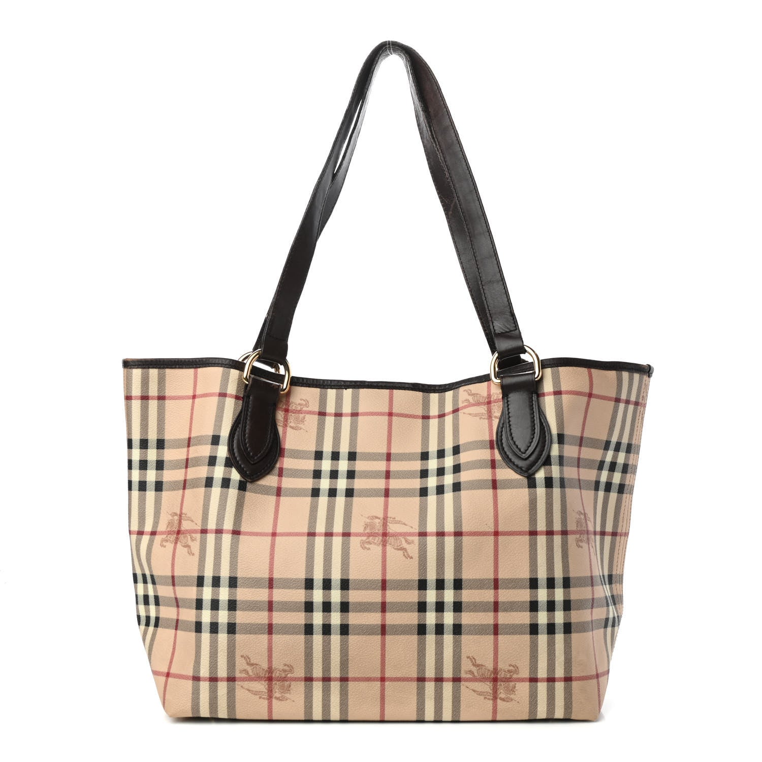 Burberry Haymarket Check Large Nick Tote Chocolate 1 of 12