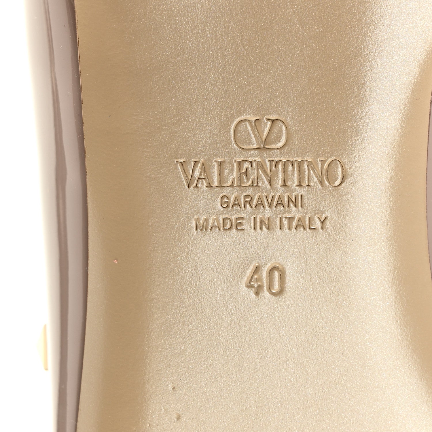 Valentino Garavani Patent Rockstud Ballerina Flats 40 Poudre 7 of 10