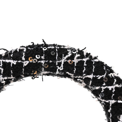 Chanel Tweed Quilted Nano Kelly Shopper Black White 12 of 12