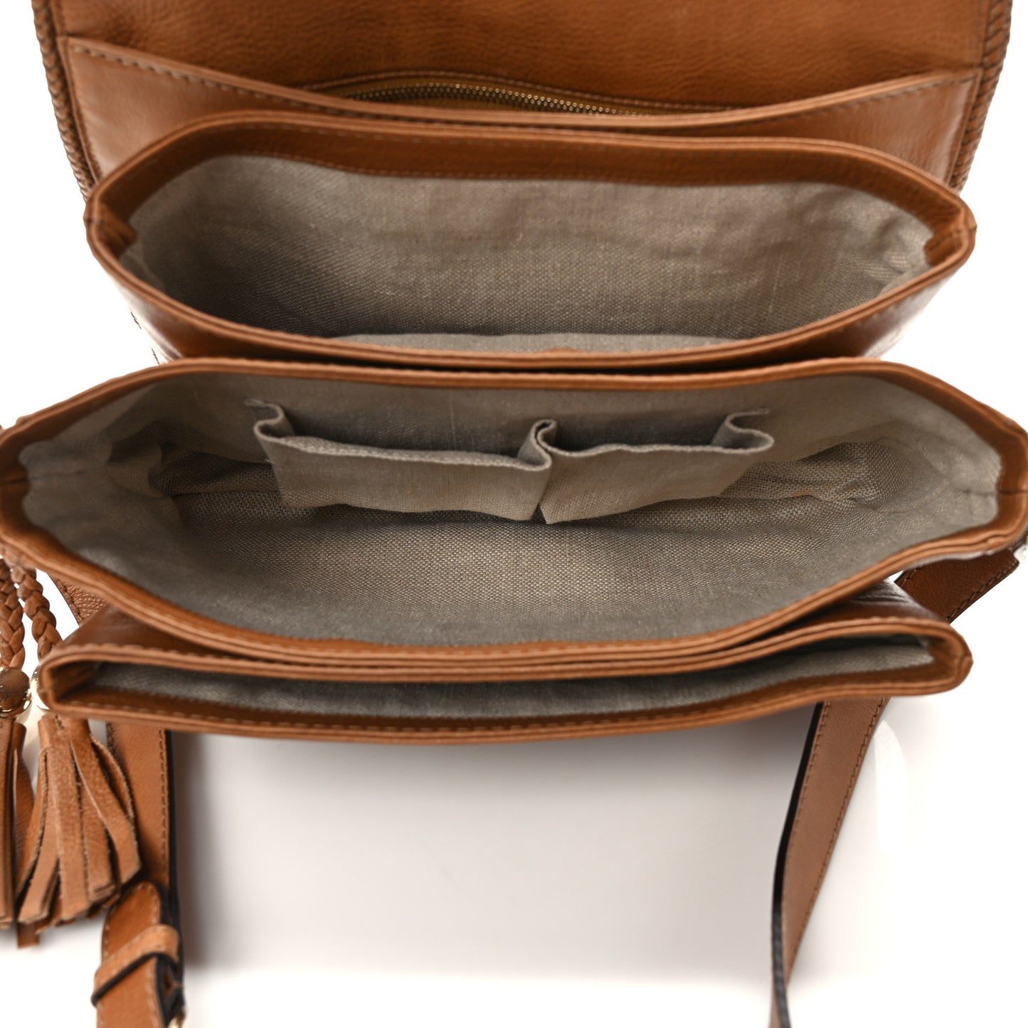Monogram Medium Marrakech Flap Messenger Bag Beige Brown