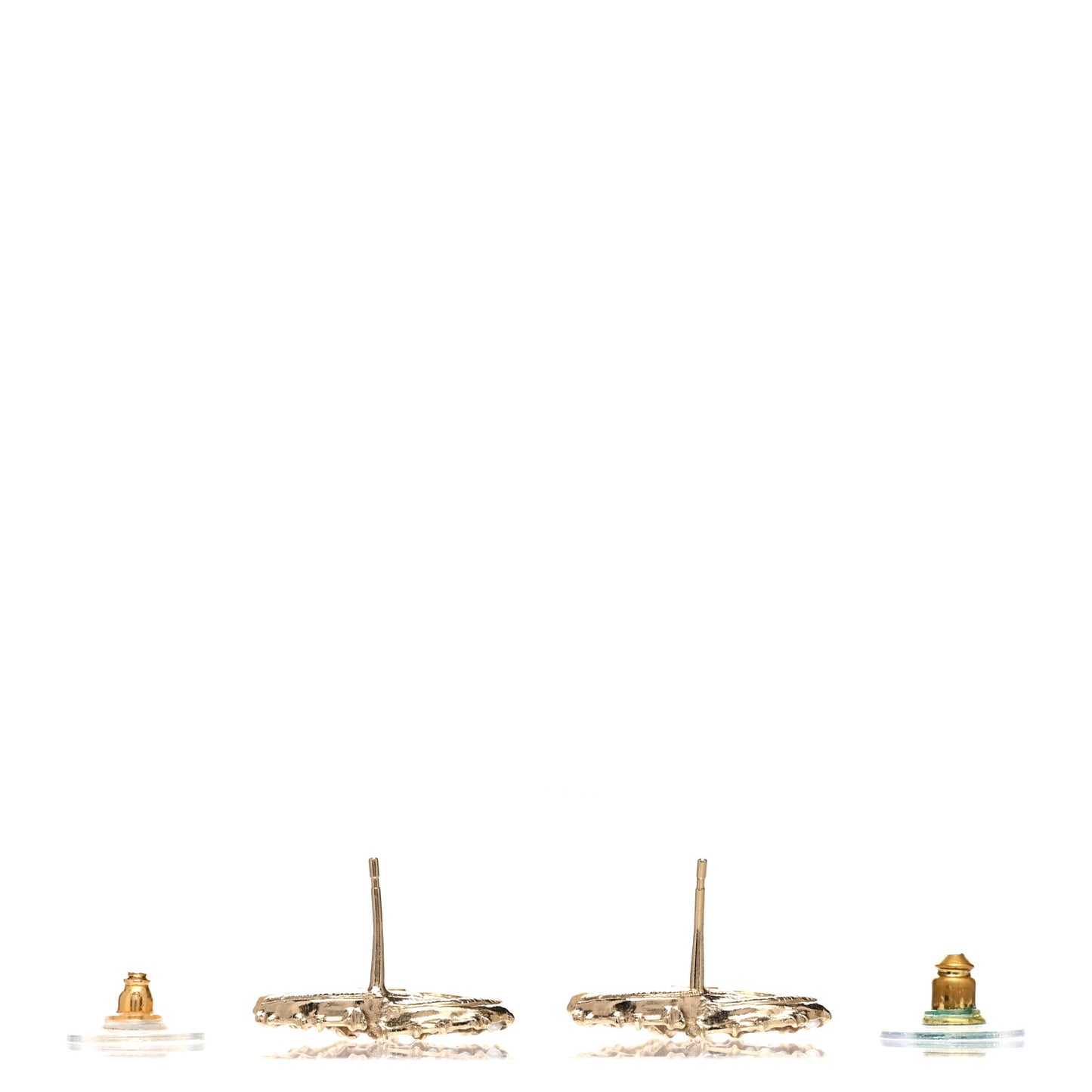Pearl CC Camellia Express Stud Earrings Gold