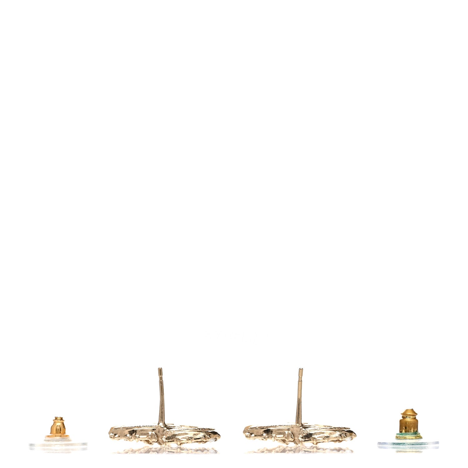 Chanel Pearl CC Camellia Express Stud Earrings Gold 3 of 6