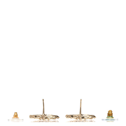 Chanel Pearl CC Camellia Express Stud Earrings Gold 3 of 6