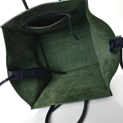 Celine Supple Calfskin Medium Phantom Luggage Navy Blue Green Trim 5 of 11