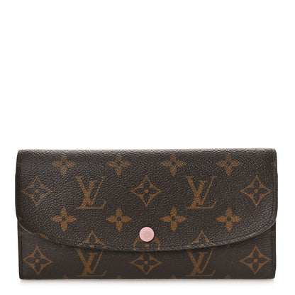Louis Vuitton Monogram Emilie Wallet Rose Ballerine 1 of 7