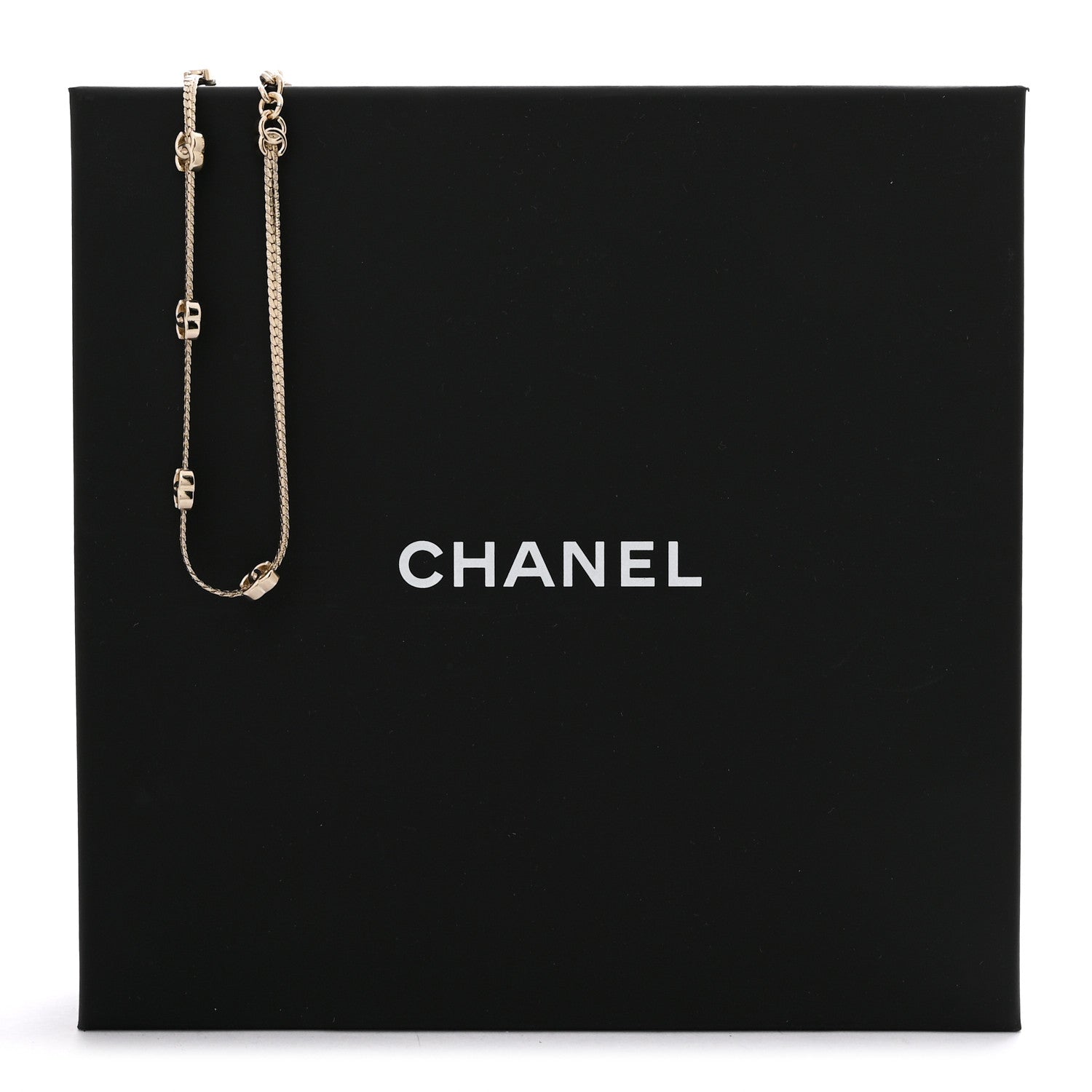 Chanel Metal CC Short Chain Necklace Gold 7 of 7
