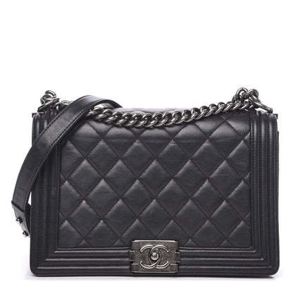 Chanel Calfskin Quilted New Medium Boy Flap Black 1 of 19