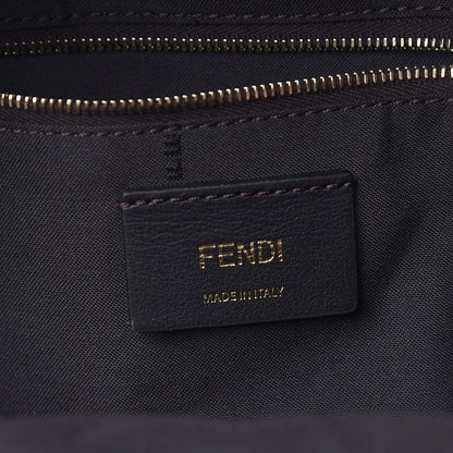 Fendi X FILA Glazed Fabric Vitello Century FF 1974 Mania Mini Backpack Mogano Panna Blueberry 8 of 10