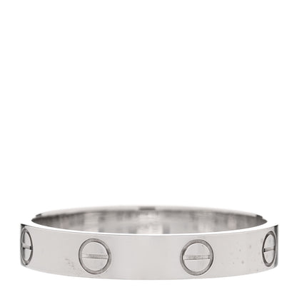 Cartier 18K White Gold 3.5mm LOVE Wedding Band Ring 60 9 3 of 6